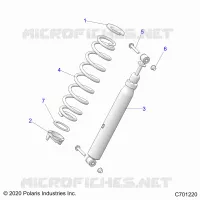 SUSPENSION, REAR SUPPORT AMORTISSEUR 
