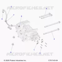 SYSTÃˆME DE TRANSMISSION, GEARCASE, REAR, MOUNTING