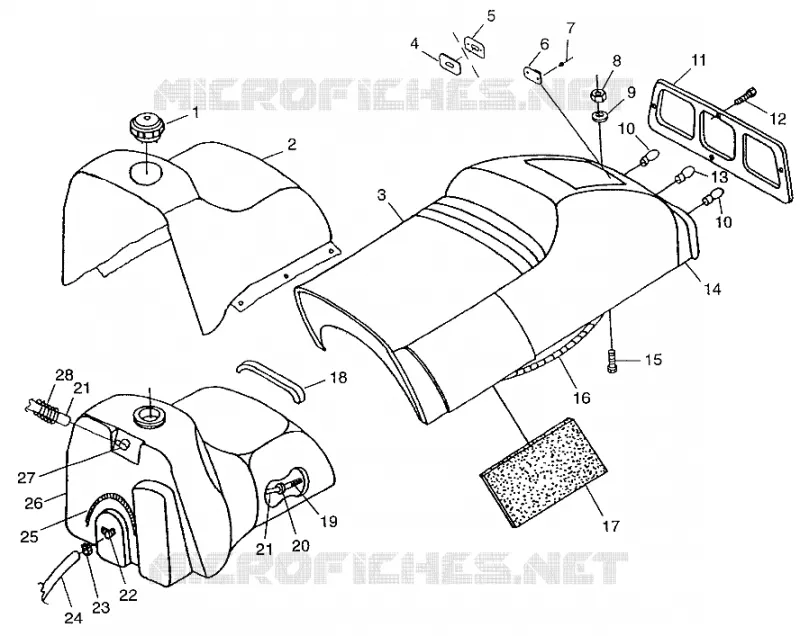 SIEGE ET RESERVOIR 440 XCR 0971660 (4937893789A006)