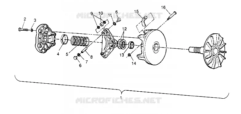 EMBRAYAGE DE TRANSMISSION ASSEMBLY SPORT 400L W948540 (4927232723B010)