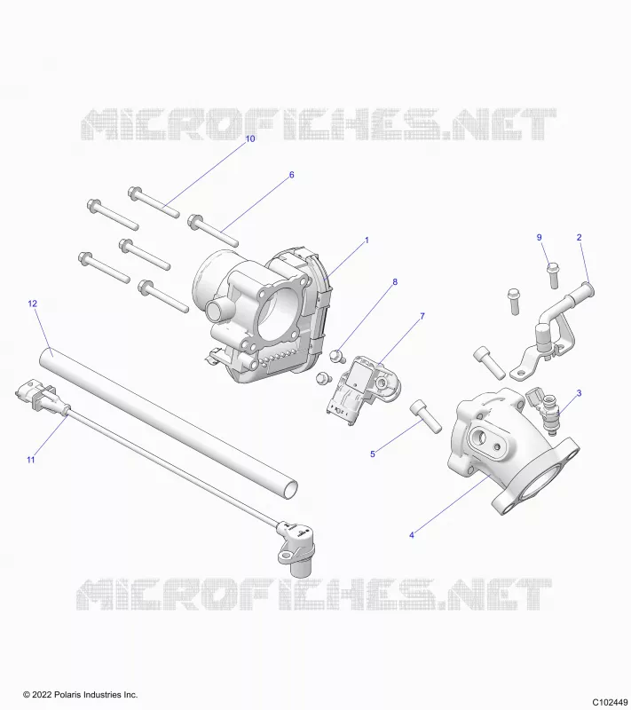 ENGINE, CORPS DE PAPILON AND FUEL RAIL