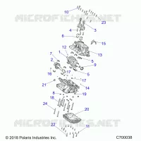 ENGINE, CRANKCASE AND VILEBREQUIN