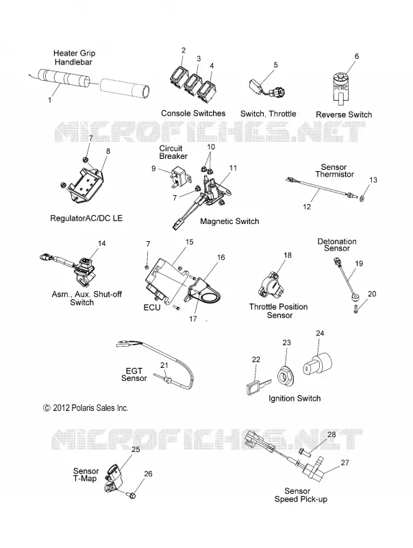 BOUTONS, CAPTEURS AND COMPONENTS