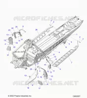 CHASSIS, PROTECTION D'EMBRAYAGE, FOOTRESTS, AND RUNNING BOARDS