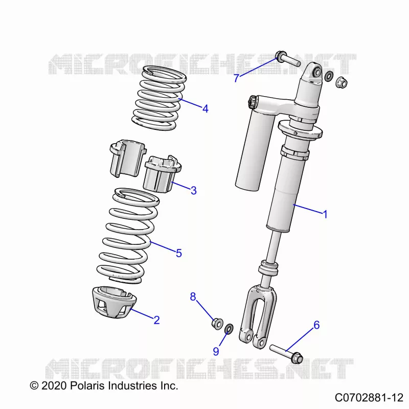 SUSPENSION, AMORTISSEUR AVANT MOUNTING