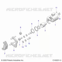 FREINS, MIDDLE CALIPER