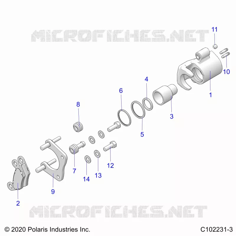 FREINS, MIDDLE CALIPER
