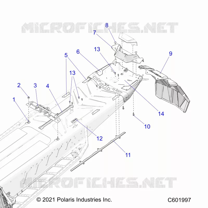 CHASSIS, REAR, MISC. COVERS AND SNOWFLAP