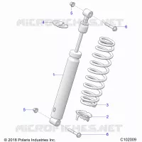 SUSPENSION, AMORTISSEUR AVANT