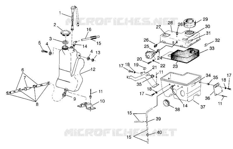 RESERVOIR D'HUILE / BOITE A AIR 500 0972764,  EUROPEAN 500 E972764, 500 SKS 0972564,  EU (4938393839C011)