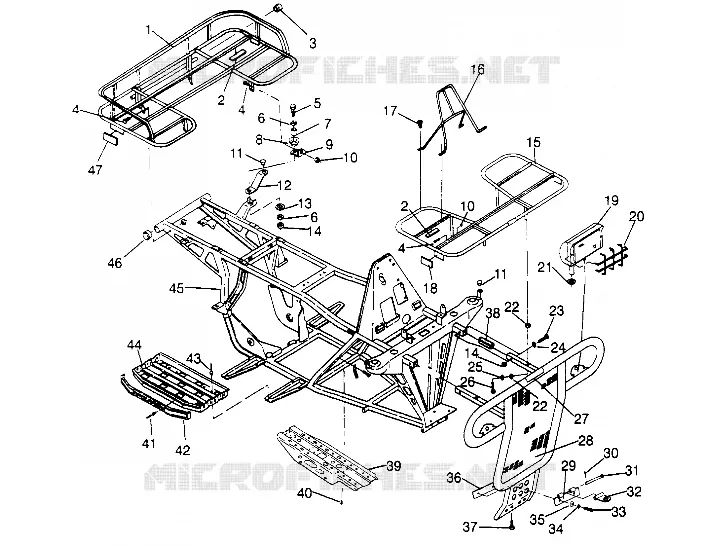 PARE CHOCS / PORTE PAQUET MOUNTING SPORTSMAN 4X4 W948040 (4926842684A007)