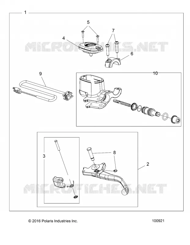 FREIN AVANT BRAKE LEVER AND MASTER CYLINDER