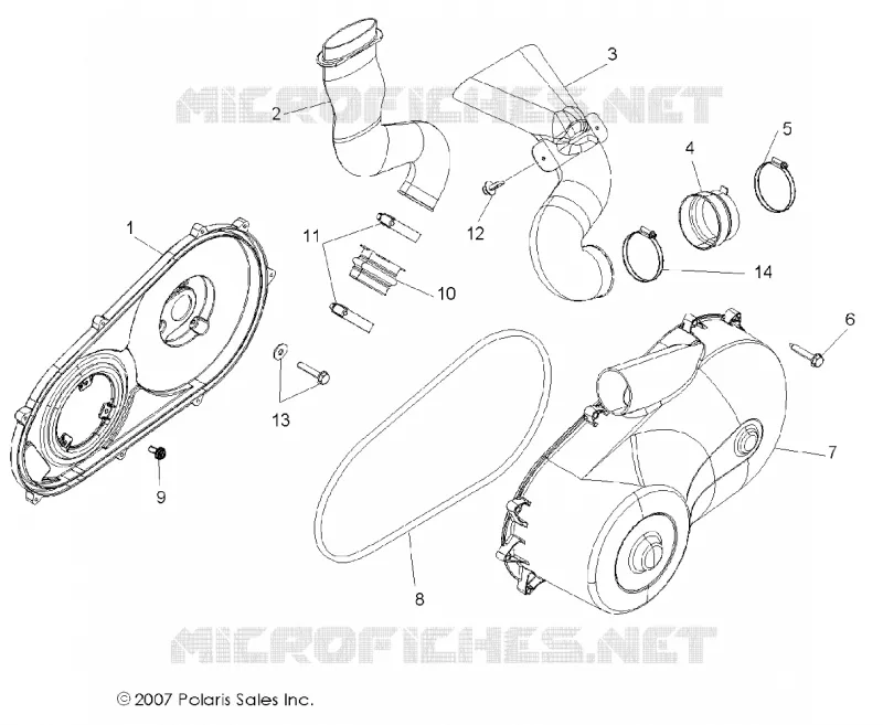 SYSTÈME DE TRANSMISSION, COUVERCLE D'EMBRAYAGE AND DUCTING