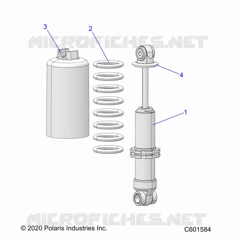 SUSPENSION, AMORTISSEUR AVANT TRACK