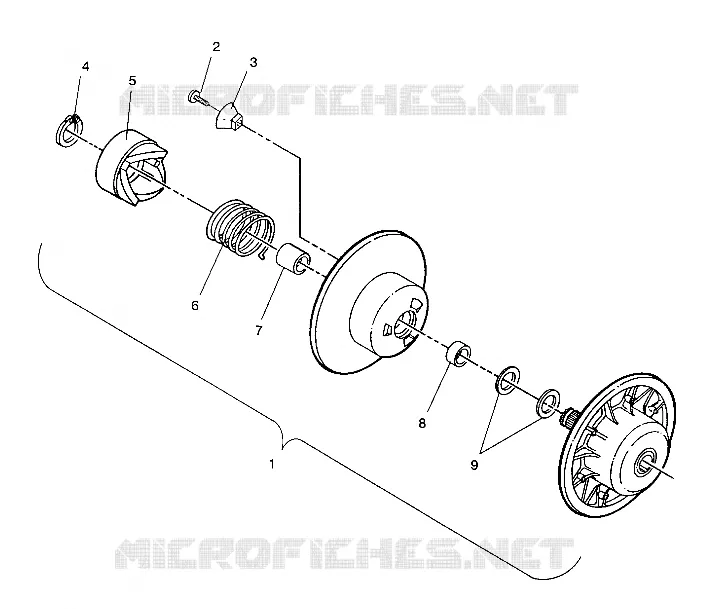 EMBRAYAGE DE TRANSMISSION ASSEMBLY LITE GT/0933133 AND STARLITE GT/0933127 (4923232323020A)