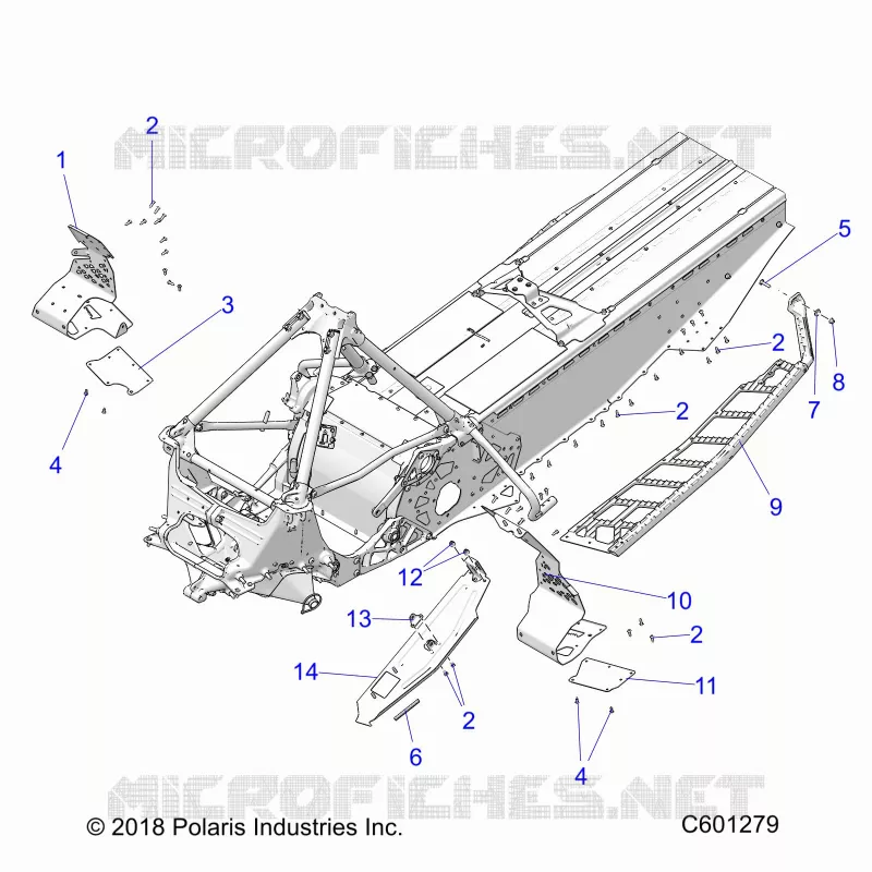 CHASSIS, PROTECTION D'EMBRAYAGE/FOOTRESTS/RUNNING BOARDS