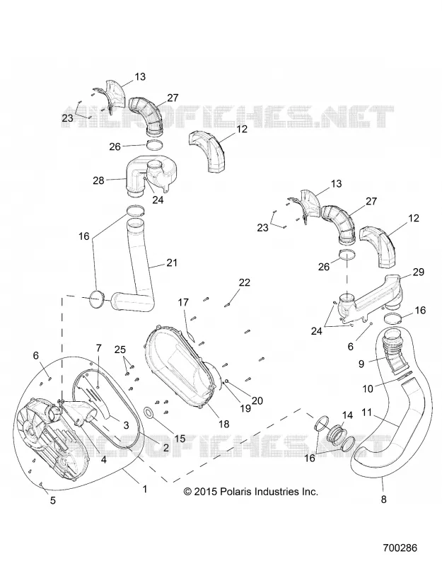 DRIVE TRAIN, COUVERCLE D'EMBRAYAGE AND DUCTING