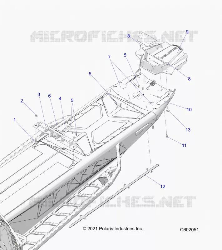 CHASSIS, REAR, MISC. COVERS AND SNOWFLAP