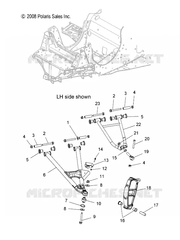SUSPENSION AVANT, CONTROL ARMS AND SPINDLE