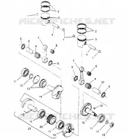 PISTON ET VILEBREQUIN SPORT 0950443, SPORT TOURING 0950243  AND EUROPEAN SP (4928822882C013)