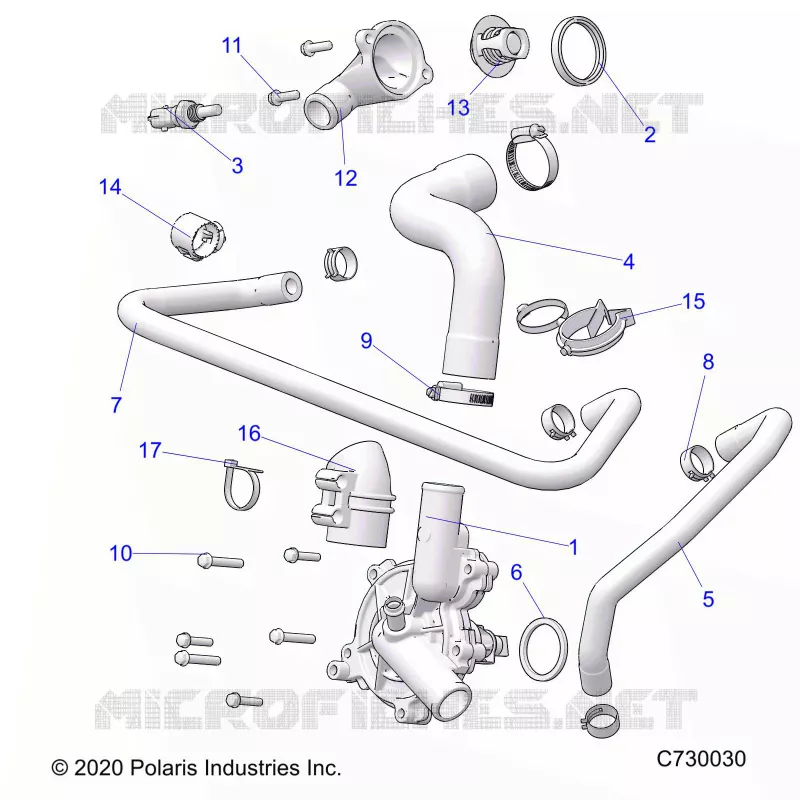 MOTEUR, WATERPUMP AND BYPASS