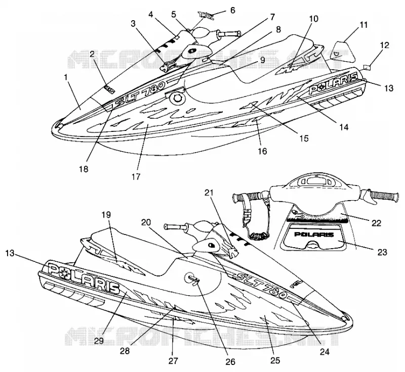 EMBLEMES SLT 780 B964588 and  Intl. SLT 780 I964588 (4935683568A007)