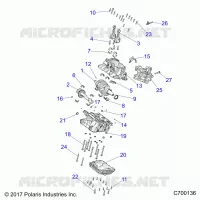ENGINE, CRANKCASE AND VILEBREQUIN