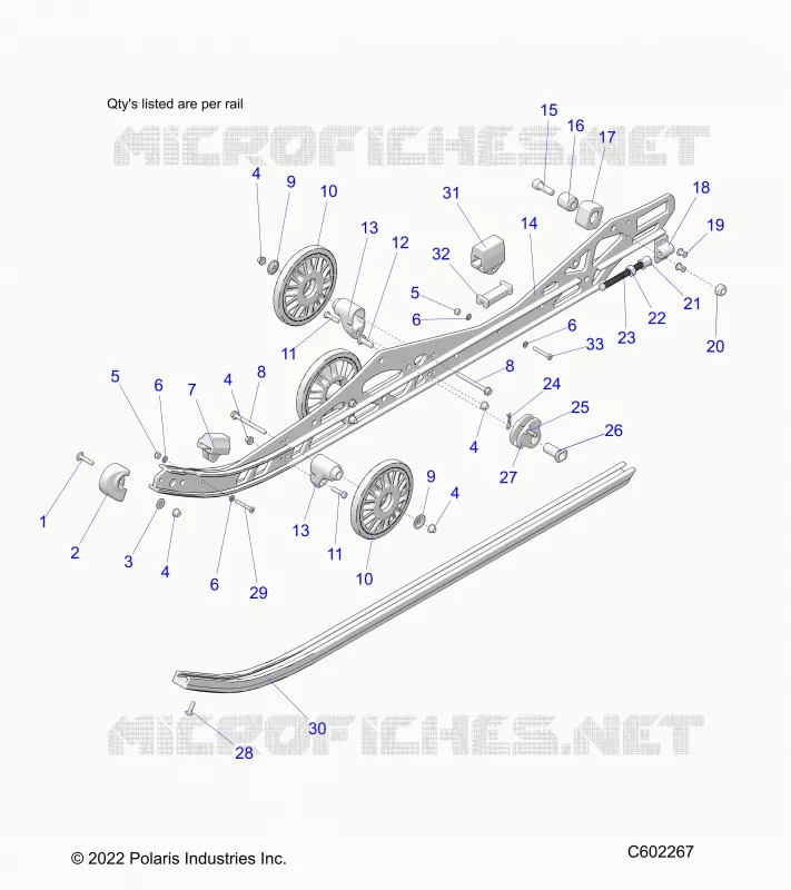 SUSPENSION, RAIL BEAM LH/RH