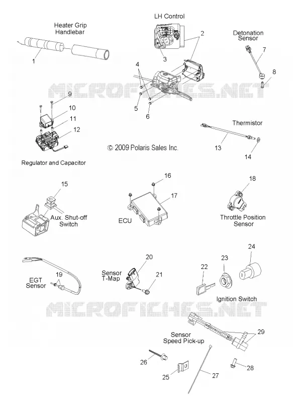 BOUTONS, CAPTEURS and COMPONENTS