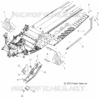 CHASSIS, PROTECTION D'EMBRAYAGE AND FOOTRESTS (144 INCH)