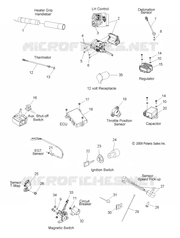 BOUTONS, CAPTEURS AND COMPONENTS