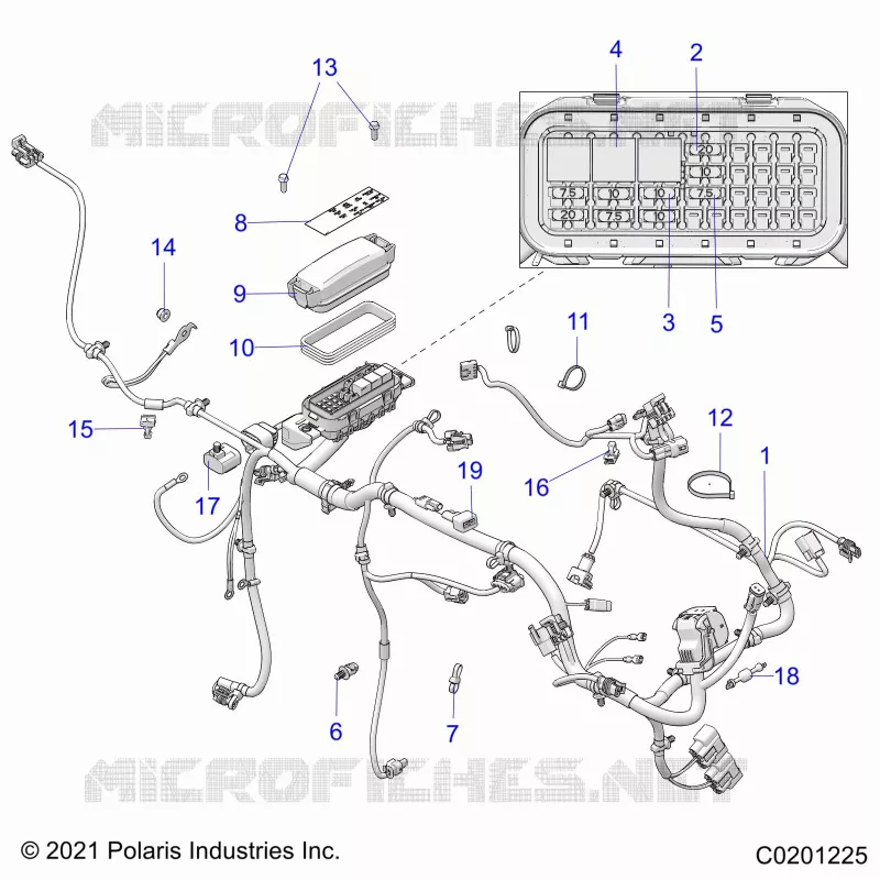 ELECTRICITE, WIRE HARNESS AND FUSES