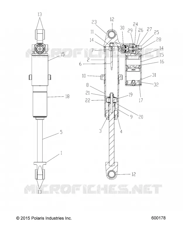 SUSPENSION, AMORTISSEUR ARRIERE TRACK, HI LO ADJ., SNOW CHECK (7044383)