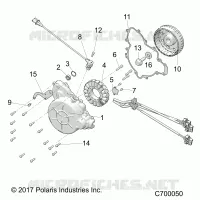 ENGINE, STATOR AND VOLANT MOTEUR