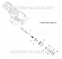 SYSTÈME DE TRANSMISSION, PONT PRINCIPAL OUTPUT SHAFT