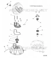 ENGINE, COOLING SYSTEM AND POMPE A EAU