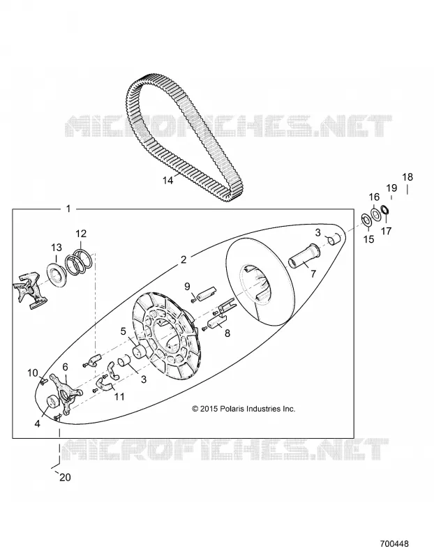 SYSTEME DE TRANSMISSION, SECONDARY CLUTCH