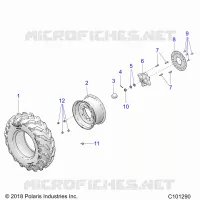 ROUES, FRONT TIRE AND BRAKE DISC -A18SDA57F1/SDE57F1 (C101290)