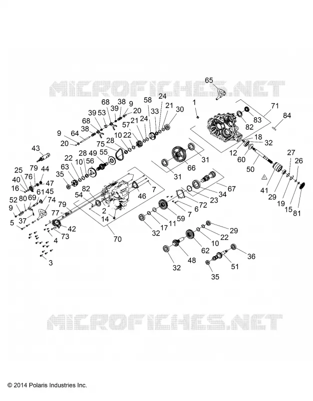 SYSTÈME DE TRANSMISSION, PONT PRINCIPAL INTERNALS
