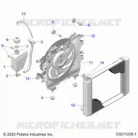 ENGINE, SYSTÃˆME DE REFROIDISSEMENT, RADIATOR, FAN & OVERFLOW BOTTLE