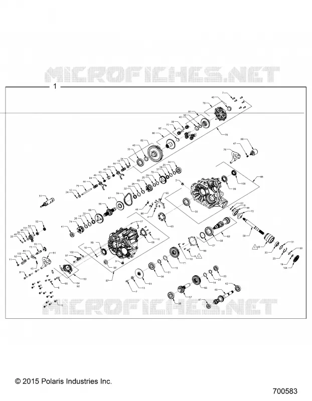 SYSTÈME DE TRANSMISSION, MAIN GEARCASE INTERNALS -Z16VDE99FM (700583)