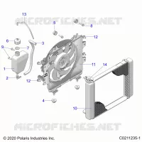 ENGINE, SYSTÃˆME DE REFROIDISSEMENT, RADIATOR, FAN & OVERFLOW BOTTLE