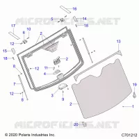 PARE BRISE, TIP OUT- R21RRZ99A9/AC/AP/AW/B9/BC/BP/BW (C701212)