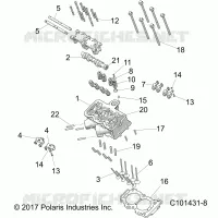 CYLINDRE HEAD, CAM AND VALVES