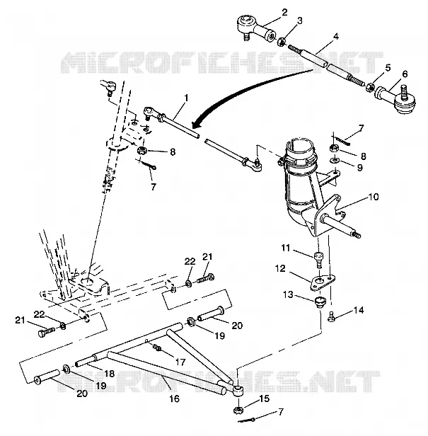 TRIANGLES DE SUSPENSIONS AVANT ET BIELLETTES DE DIRECTION Trail Blazer W937221 (4924082408015A)