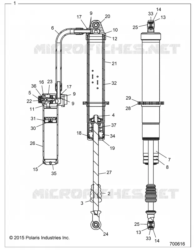 SUSPENSION, AMORTISSEUR ARRIERE