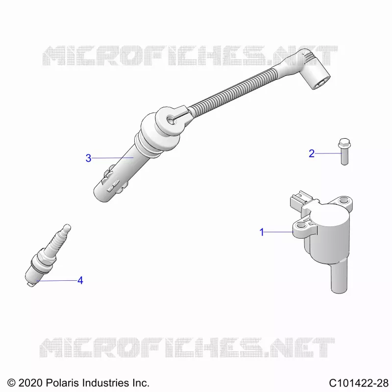 ELECTRICITE, IGNITION COIL, WIRE AND SPARK PLUG