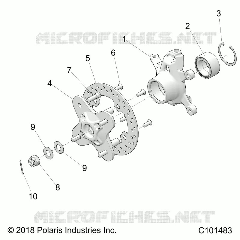 SUSPENSION AVANT HUB AND STEERING KNUCKLE- A23SGS95CN/S95FN (C101483)