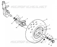 ROUE AVANT XPRESS 300 W969540 and XPRESS 400 W969540 (4935923592B008)