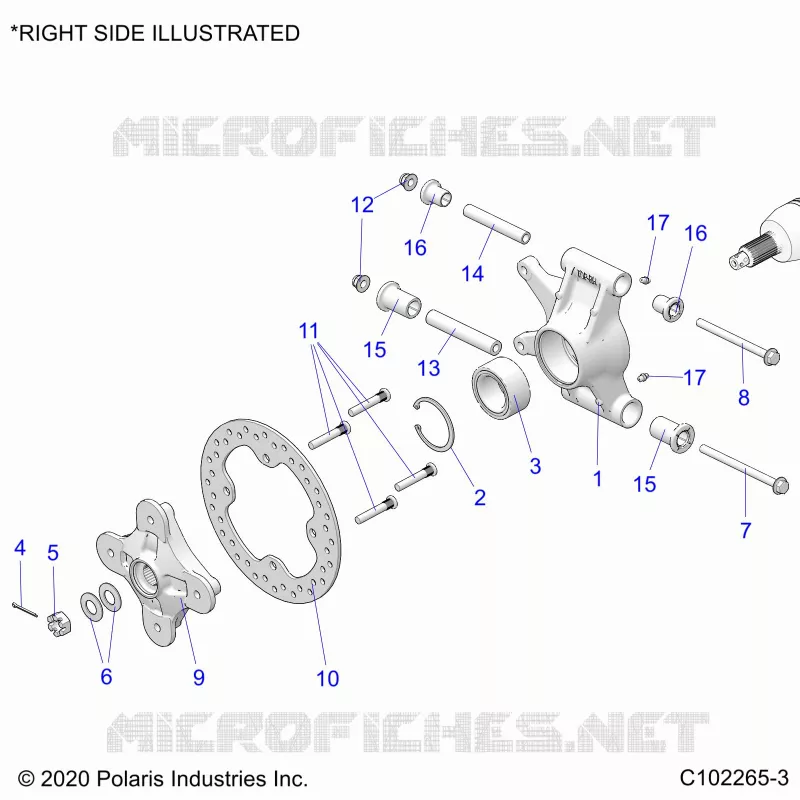 SUSPENSION ARRIERE HUBS, CARRIER AND BRAKE DISC